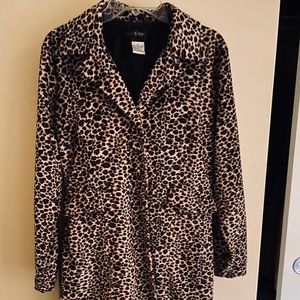 Leopard Print Velvet Jacket.